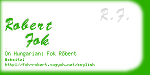 robert fok business card